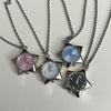 Light blue star watch necklace