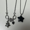 Black star stone necklace