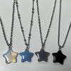 Black star stone necklace