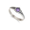 Purple magic sterling silver ring