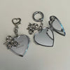 Custom mirror heart keychain