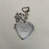 Custom mirror heart keychain