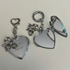 Custom mirror heart keychain