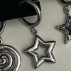 Classic star hoop earrings