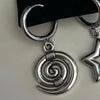 Swirl hoop earrings