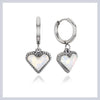 3D holographic heart hoop earrings