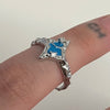 Blue antique ring