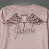 Rose lion long sleeve vintage pink