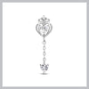 Crown fancy heart drop piercing