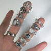 Heart moonstone gemstone sterling silver melt ring (pre-order only)