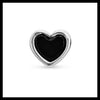 Black classic heart piercing